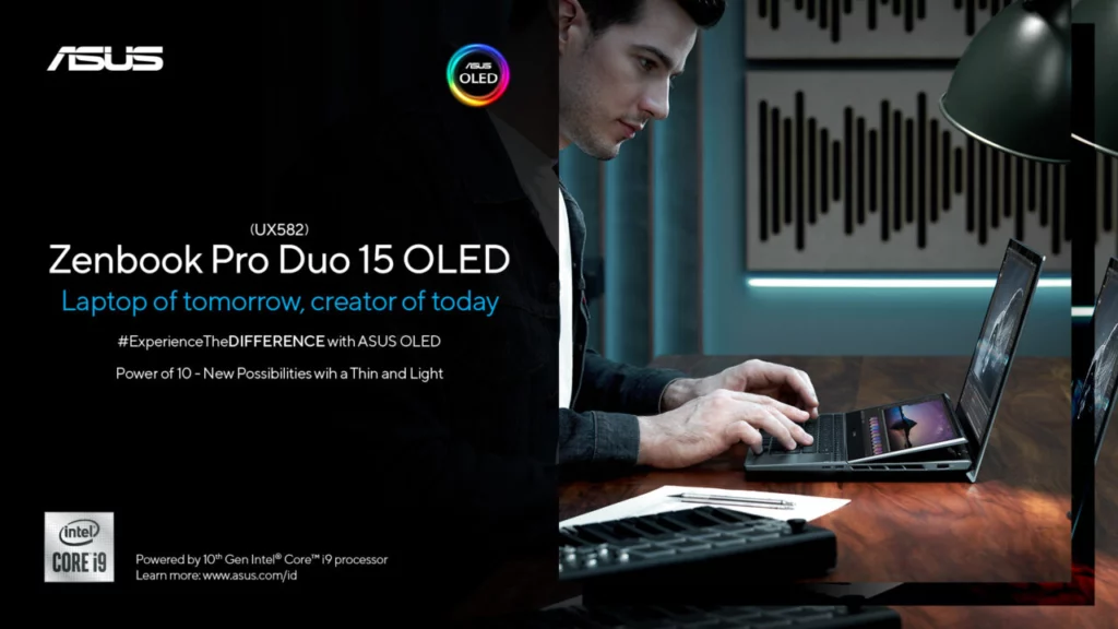 Zenbook Pro Duo 15 OLED (UX582), Laptop yang Cocok untuk Advanced Creator 1 Zenbook Pro Duo 15 OLED UX582