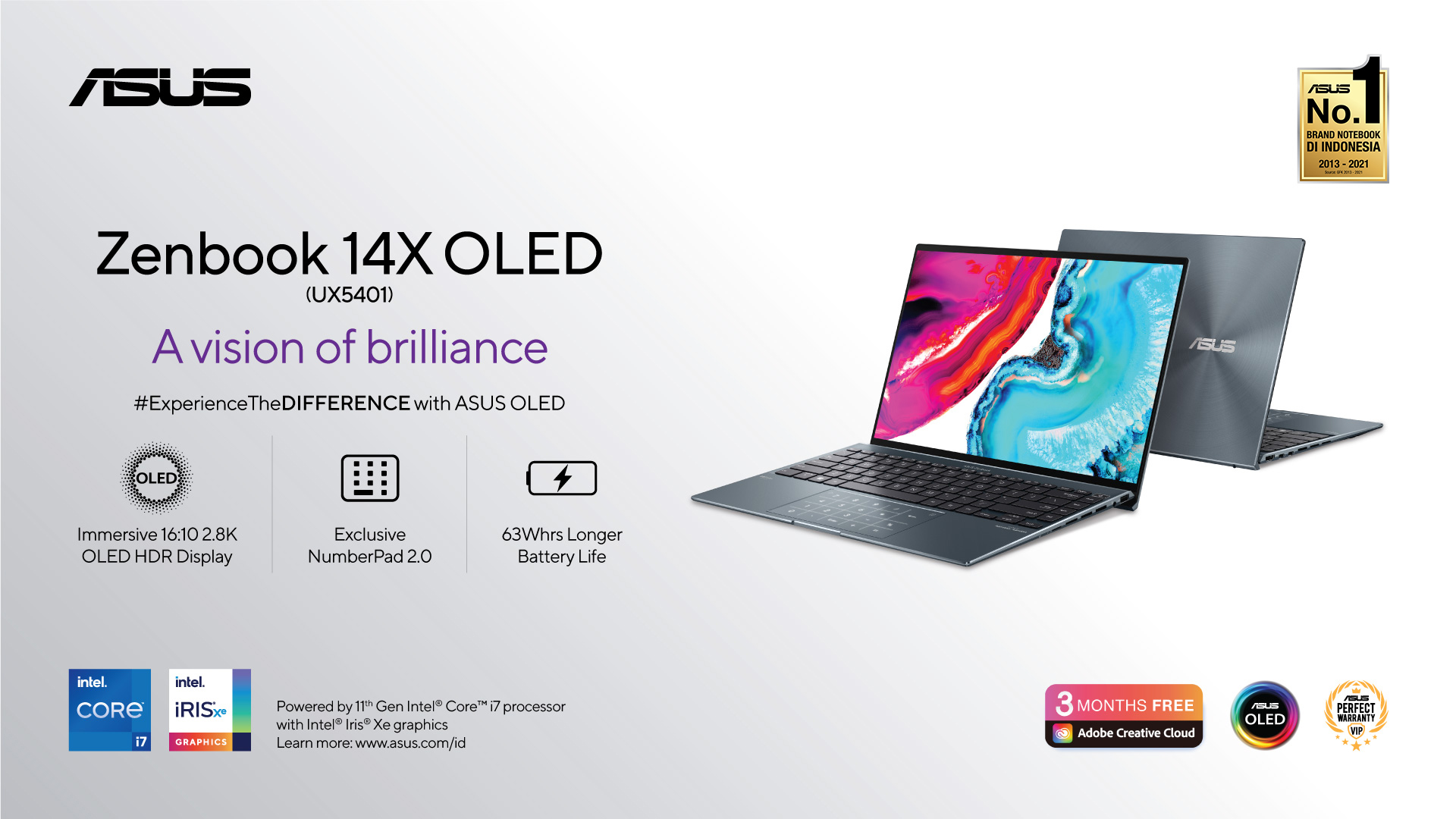 ASUS Zenbook 14X OLED (UX5401), Laptop Premium Untuk Pekerja 