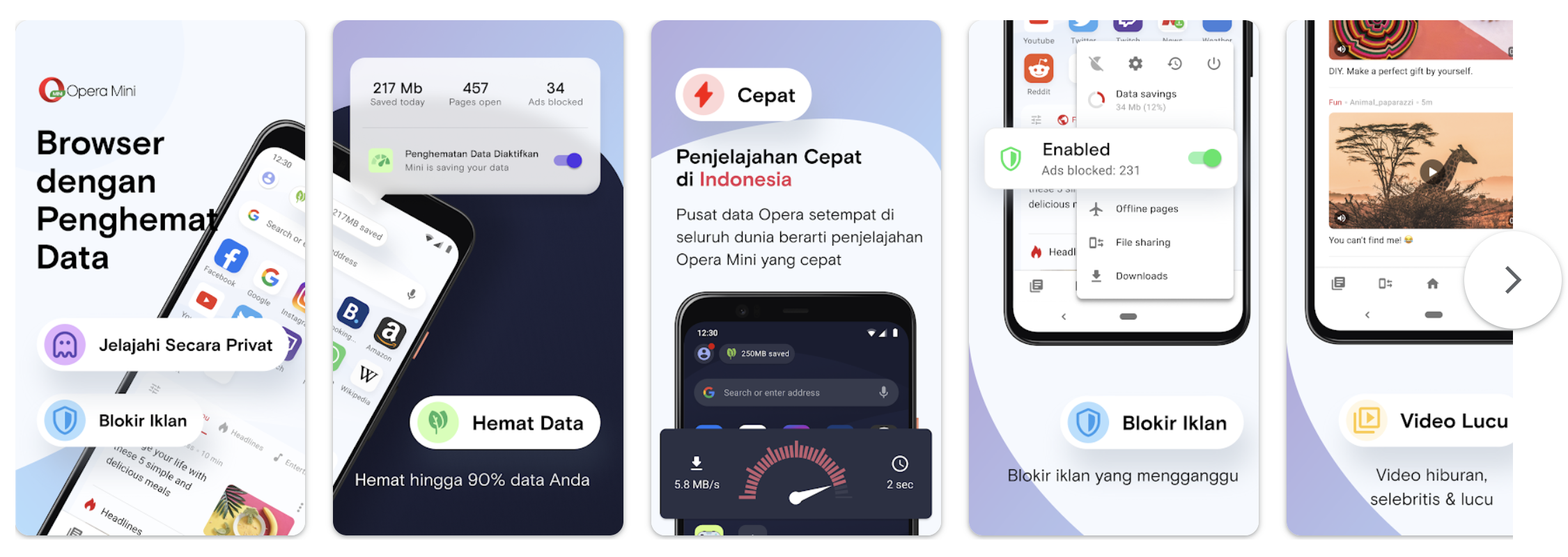 Aplikasi untuk membuka URL di Android - Opera Mini