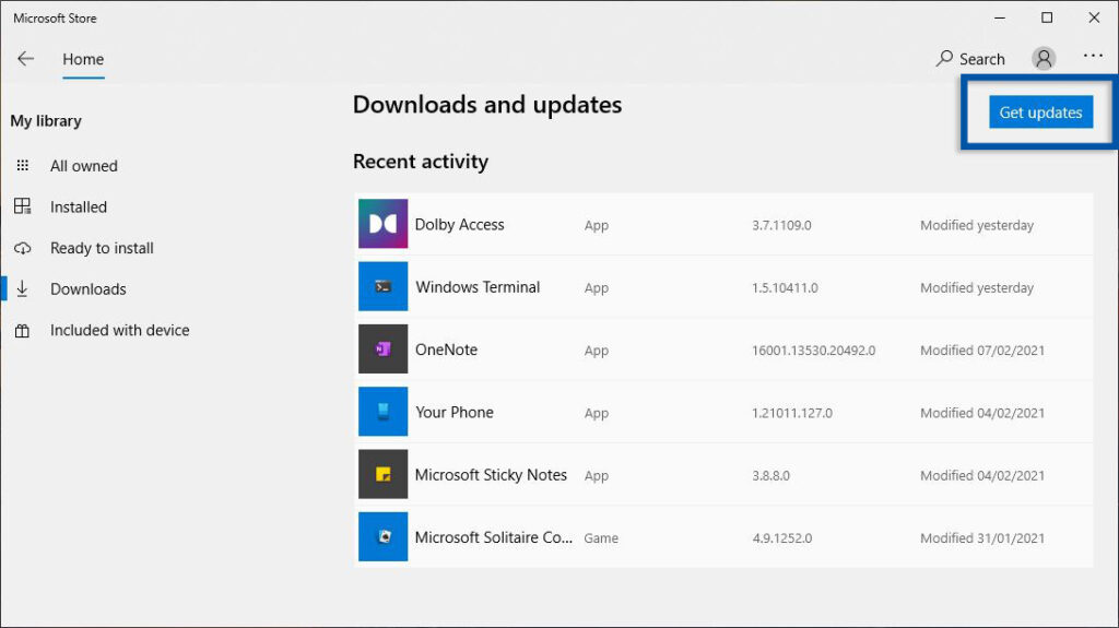 Update Aplikasi Melalui Microsoft Store