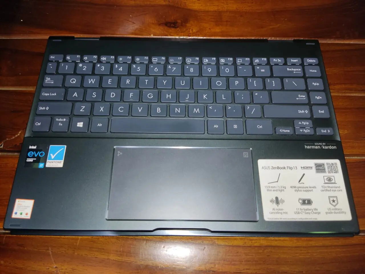 Keyboard, TouchPad dan NumberPad - Review ASUS ZenBook Flip 13