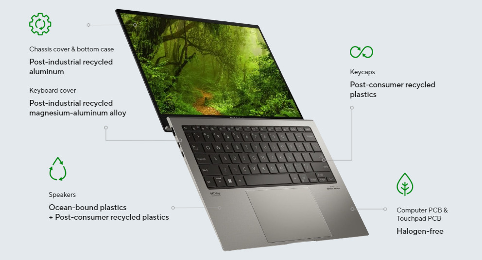ASUS ZenBook S 13 OLED Ramah Lingkungan
