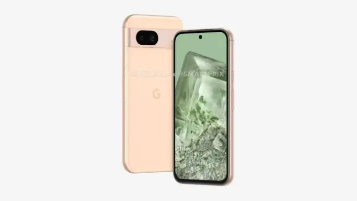 Kemungkinan render menampilkan Google Pixel 8a.