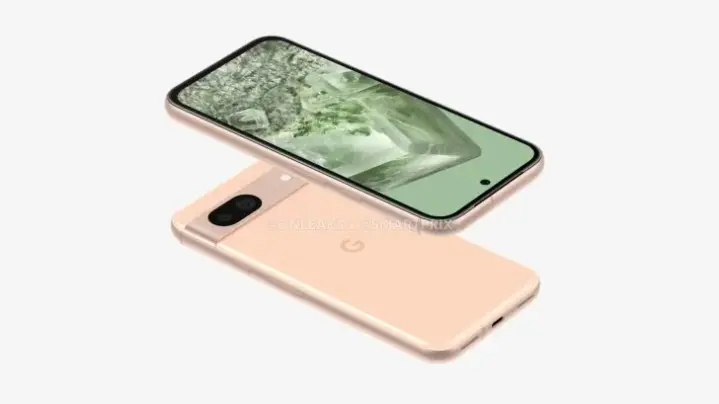 Kemungkinan render menampilkan Google Pixel 8a.